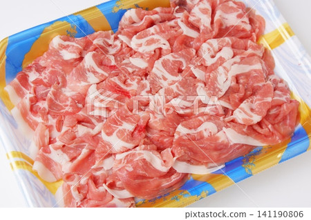 Domestic pork shoulder loin, chilled shabu-shabu style. Domestic pork shoulder loin, chilled shabu-shabu style. 141190806