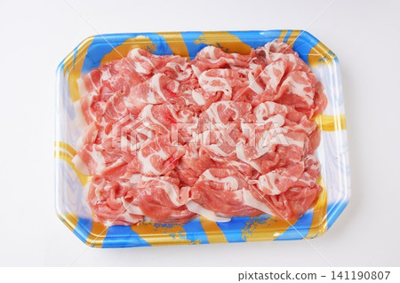 Domestic pork shoulder loin, chilled shabu-shabu style. Domestic pork shoulder loin, chilled shabu-shabu style. 141190807