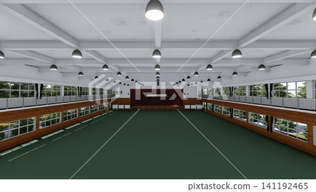 這是學校體育館在被改造成疏散中心之前的三維示意圖,展示了其寬敞的室內空間,並作為防災減災措施發揮作用。 這是學校體育館在被改造成疏散中心之前的三維示意圖,展示了其寬敞的室內空間,並作為防災減災措施發揮作用。 141192465