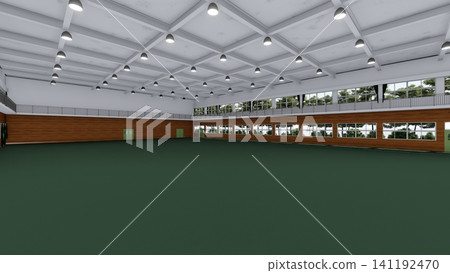 這是學校體育館在被改造成疏散中心之前的三維示意圖,展示了其寬敞的室內空間,並作為防災減災措施發揮作用。 這是學校體育館在被改造成疏散中心之前的三維示意圖,展示了其寬敞的室內空間,並作為防災減災措施發揮作用。 141192470