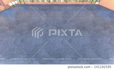 A 3D illustration of a school gymnasium before it was set up as an evacuation center, showcasing its large indoor space and serving as a disaster prevention and response measure. A 3D illustration of a school gymnasium before it was set up as an evacuation center, showcasing its large indoor space and serving as a disaster prevention and response measure. 141192595