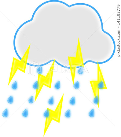 雷暴天氣圖標 141192779