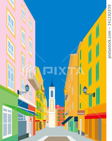 法國尼斯老城區(vieille ville)街景。 法國尼斯老城區(vieille ville)街景。 141192839