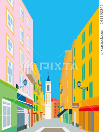 法國尼斯老城區(vieille ville)街景。 法國尼斯老城區(vieille ville)街景。 141192843