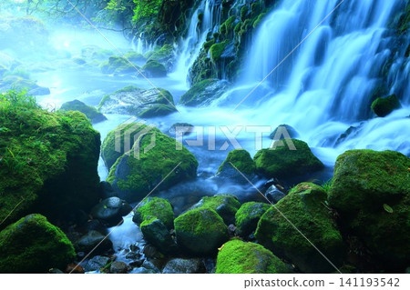 Landscape with a waterfall Landscape with a waterfall 141193542