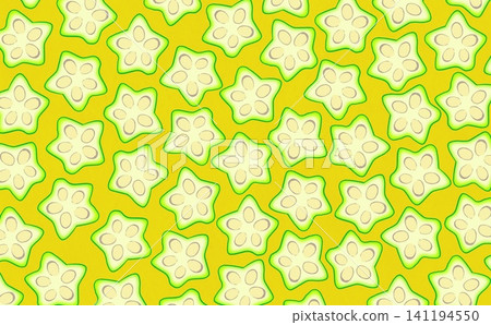 Okra slice pattern (yellow) Okra slice pattern (yellow) 141194550
