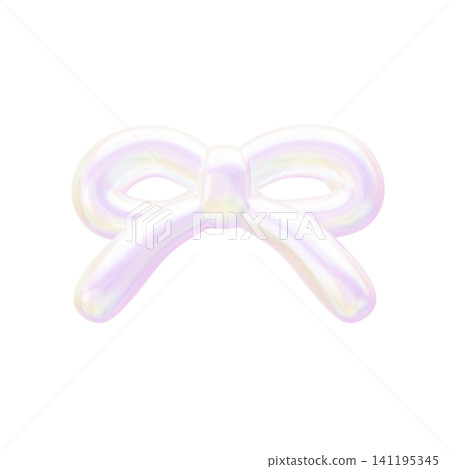 Dreamy cute 3D illustration aurora material - ribbon Dreamy cute 3D illustration aurora material - ribbon 141195345