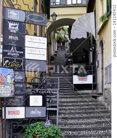 Bellagio, a stylish narrow street 141195412