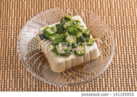 Chilled tofu with summer vegetables Chilled tofu with summer vegetables 141195858