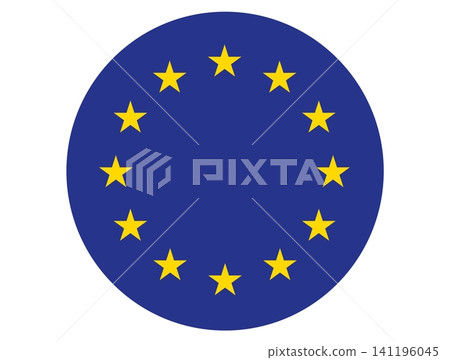 EU natiional flag circle symbol. 141196045