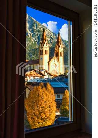 A spectacular view of the Terhus Church in the Tyrol Valley in the morning. A spectacular view of the Terhus Church in the Tyrol Valley in the morning. 141196181