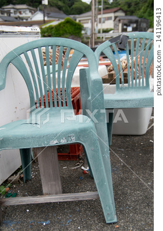 Chairs at the fishing port Chairs at the fishing port 141196413