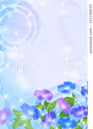閃亮的水彩風格牽牛花背景素材 閃亮的水彩風格牽牛花背景素材 141196625