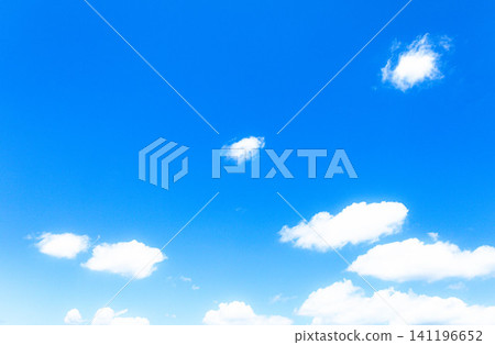 A simple landscape of blue sky and white clouds in summer A simple landscape of blue sky and white clouds in summer 141196652