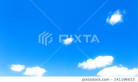 A simple landscape of blue sky and white clouds in summer A simple landscape of blue sky and white clouds in summer 141196653