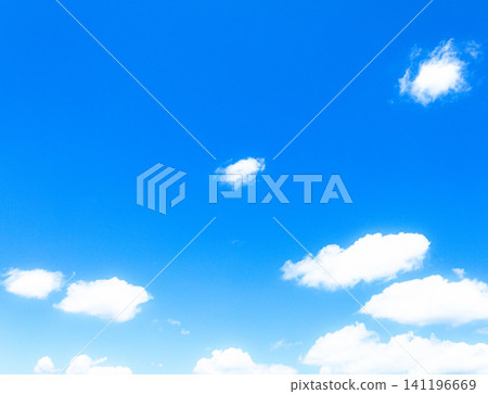 A simple landscape of blue sky and white clouds in summer A simple landscape of blue sky and white clouds in summer 141196669
