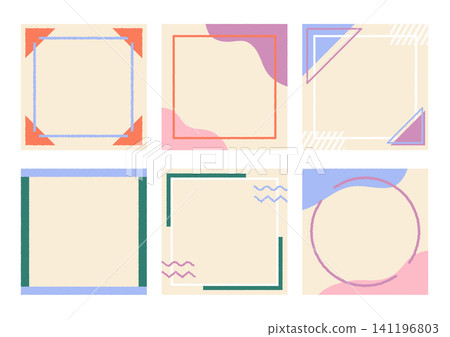 Social media and web design background frame template set Social media and web design background frame template set 141196803