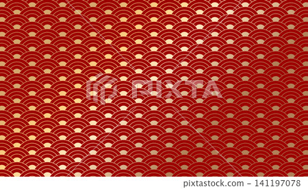 Luxury gold seigaiha wave pattern background Luxury gold seigaiha wave pattern background 141197078