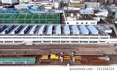 Infrastructure facilities and railway maintenance vehicles that support urban transportation Infrastructure facilities and railway maintenance vehicles that support urban transportation 141198324
