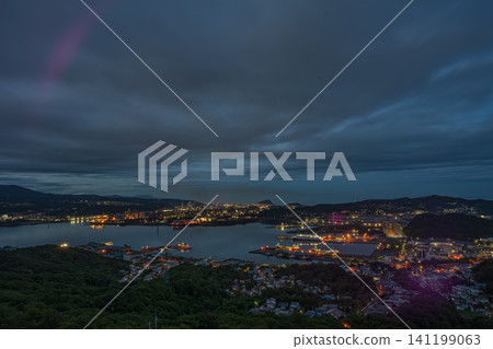 A very beautiful night view of Muroran City, Hokkaido, Japan A very beautiful night view of Muroran City, Hokkaido, Japan 141199063