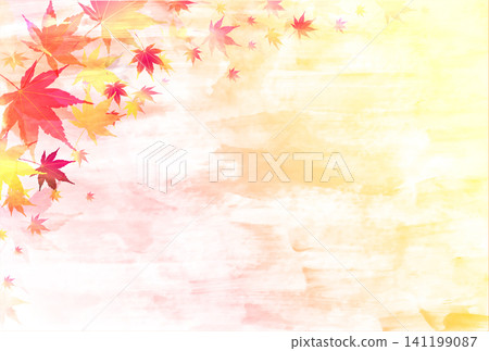 An elegant watercolor-style background depicting autumn foliage. An elegant watercolor-style background depicting autumn foliage. 141199087