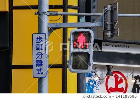 Separate pedestrian traffic light Separate pedestrian traffic light 141199596