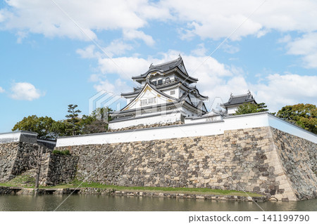 Kishiwada Castle in Kishiwada City, Osaka Prefecture, under a clear sky 141199790
