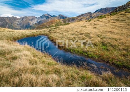 Small lake in the Fagaras mountains, Carpathians, Romania Small lake in the Fagaras mountains, Carpathians, Romania 141200113