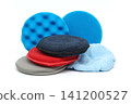 Stack Of Microfiber And Foam Polishing Pads For Car Care, Detailing, Waxing And Buffing Applications 141200527