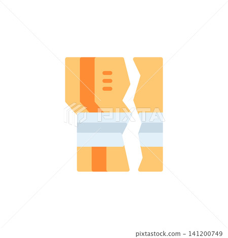 Corrupt archive icon for damaged compressed file warning. Broken zip symbol for error repair or diagnostic tool. Icon design flat style Corrupt archive icon for damaged compressed file warning. Broken zip symbol for error repair or diagnostic tool. Icon design flat style 141200749