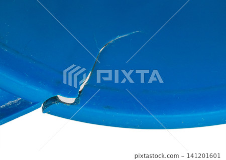 Hard plastic crack broken material damaged old structure abandoned object for repair Hard plastic crack broken material damaged old structure abandoned object for repair 141201601