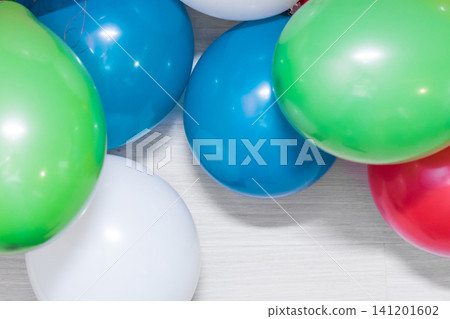 Colorful Helium Balloons Birthday Party Decoration Background Colored Colorful Helium Balloons Birthday Party Decoration Background Colored 141201602