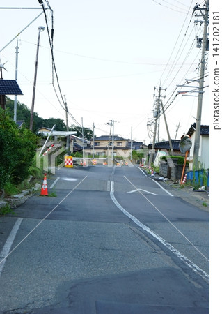 Roads destroyed by earthquake and liquefaction. Roads destroyed by earthquake and liquefaction. 141202181
