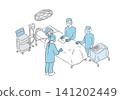 Hand-drawn illustration of surgery image Hand-drawn illustration of surgery image 141202449
