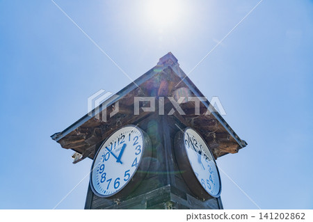 The clock tower of the permanent lantern in Ota-juku on the Nakasendo Road The clock tower of the permanent lantern in Ota-juku on the Nakasendo Road 141202862