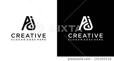 AJ or JA initial letter logo design vector concept AJ or JA initial letter logo design vector concept 141203518