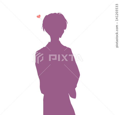 身著浴衣的男子;愛情;剪影 身著浴衣的男子;愛情;剪影 141203533