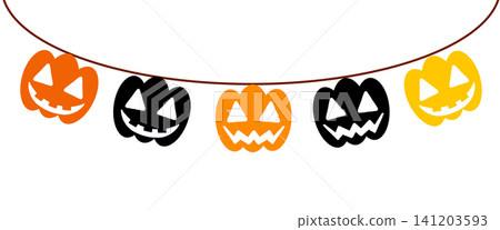 Halloween garland, cute ghost pumpkins Halloween garland, cute ghost pumpkins 141203593