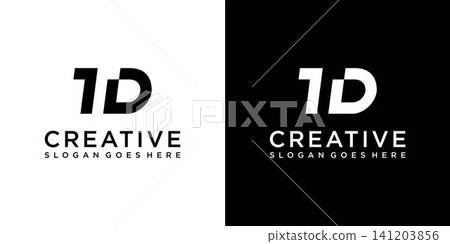 TD or DT initial letter logo design vector template 141203856