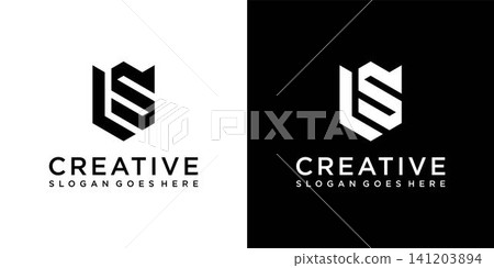 LS or SL initial letter logo design vector template LS or SL initial letter logo design vector template 141203894