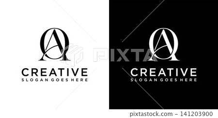 AO or OA initial letter logo design vector AO or OA initial letter logo design vector 141203900