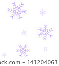 Illustrations of two types of light purple snowflakes 141204063