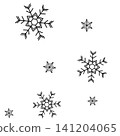 Illustrations of two types of black snowflakes 141204065