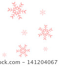 Illustrations of two types of pink snowflakes 141204067