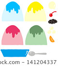 Customizable shaved ice illustrations 141204337