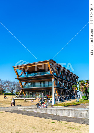[Kanagawa Prefecture] Yokohama Timber Wharf, located within Rinko Park in Yokohama Minato Mirai 141204569