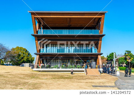 [Kanagawa Prefecture] Yokohama Timber Wharf, located within Rinko Park in Yokohama Minato Mirai 141204572