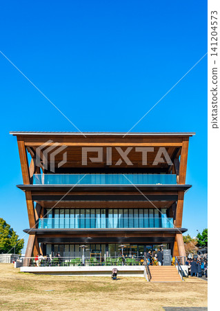 [Kanagawa Prefecture] Yokohama Timber Wharf, located within Rinko Park in Yokohama Minato Mirai 141204573