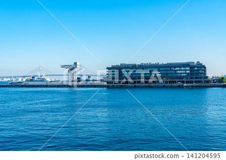 [Kanagawa Prefecture] Yokohama Hammerhead as seen from Rinko Park in Yokohama Minato Mirai 141204595