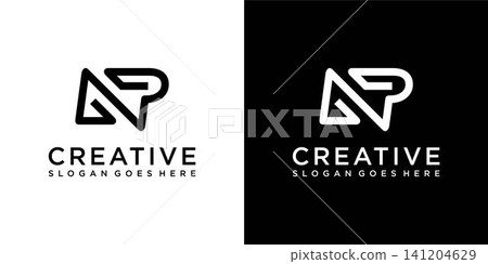 NP or PN initial letter logo design vector NP or PN initial letter logo design vector 141204629